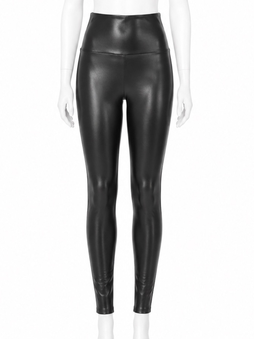 Spanx Faux Leather High-Waist Leggings Black size medium